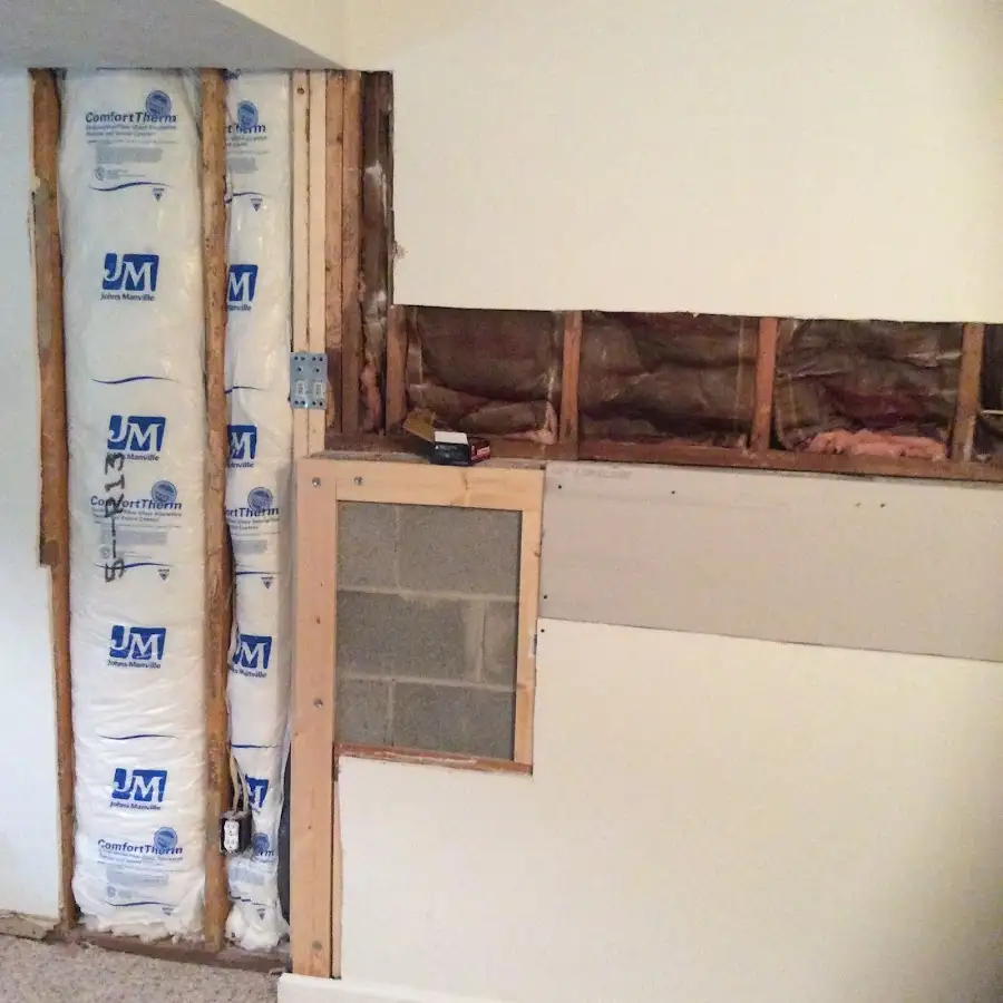 Wall insulation replacement during Contents Cleaning & Restoration in Economy